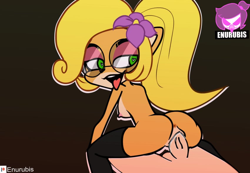 <3_eyes 1boy 1girls 2018 activision alternate_version_available animated anthro anus areola ass bandicoot black_background black_nose blonde_hair breasts coco_bandicoot commission crash_(series) duo faceless_male female flower glasses green_eyes hair hair_flower heart hi_res human human_on_anthro lab_assistant_(crash_series) long_hair looking_back male male_human/female_anthro male_on_anthro mammal marsupial nipples norehana_art nude open_mouth open_smile penis plant pussy pussy_juice simple_background smile straight tongue tongue_out video_games