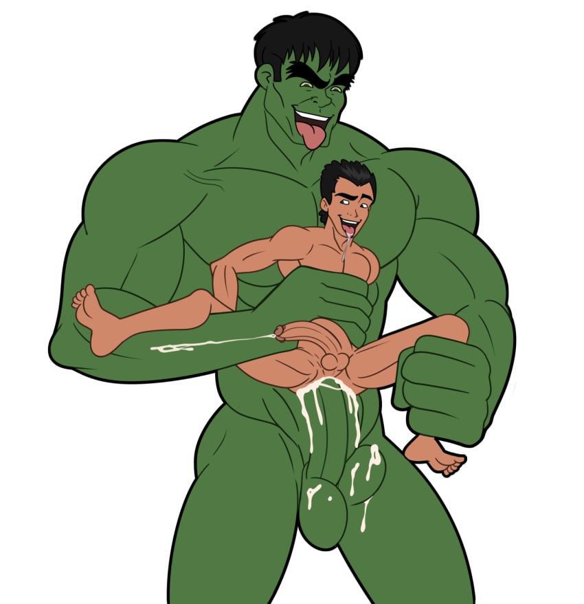 2boys cum cum_in_ass cum_on_body cum_while_penetrated cum_while_penetrating cumming cumming_from_anal_sex cumming_together drool drool_on_face drooling ejaculation_while_penetrated erect_while_penetrated gay green-skinned_male green_skin hulk hulk_(series) human iyumiblue male male/male male_only male_penetrated marvel marvel_comics nova_(marvel) nude nude_male sam_alexander spider-man_(series) tongue_out ultimate_spider-man yaoi