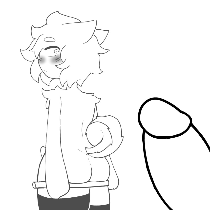 bottom dick femboy furry furry_tail gay gay_sex male penis white_background white_body