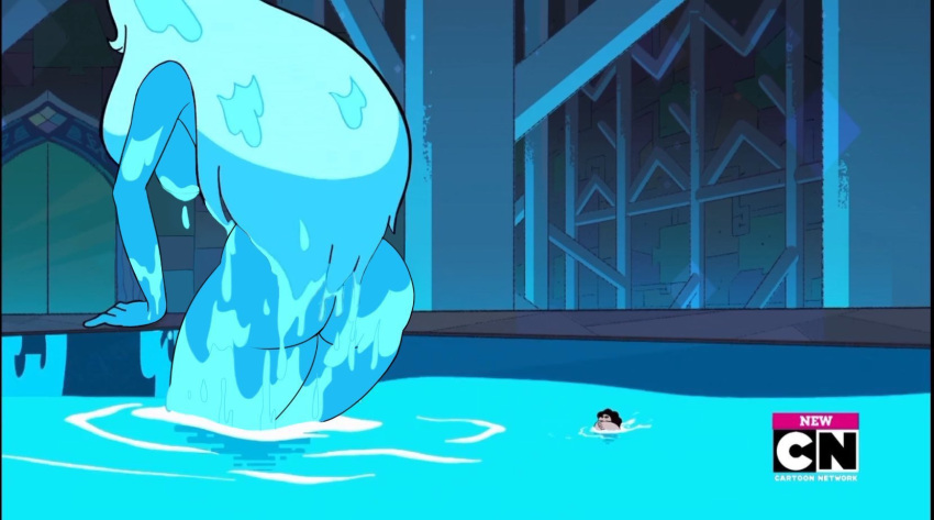 1girls accurate_art_style artist_request back_view bath bathing bathtub big_ass big_breasts blue_body blue_diamond_(steven_universe) blue_hair blue_skin cartoon_network completely_nude completely_nude_female edit female getting_out_of_pool giantess mature_female naked naked_female screencap screenshot screenshot_edit spa steven_universe unknown_artist water wet wet_body wet_hair wet_skin