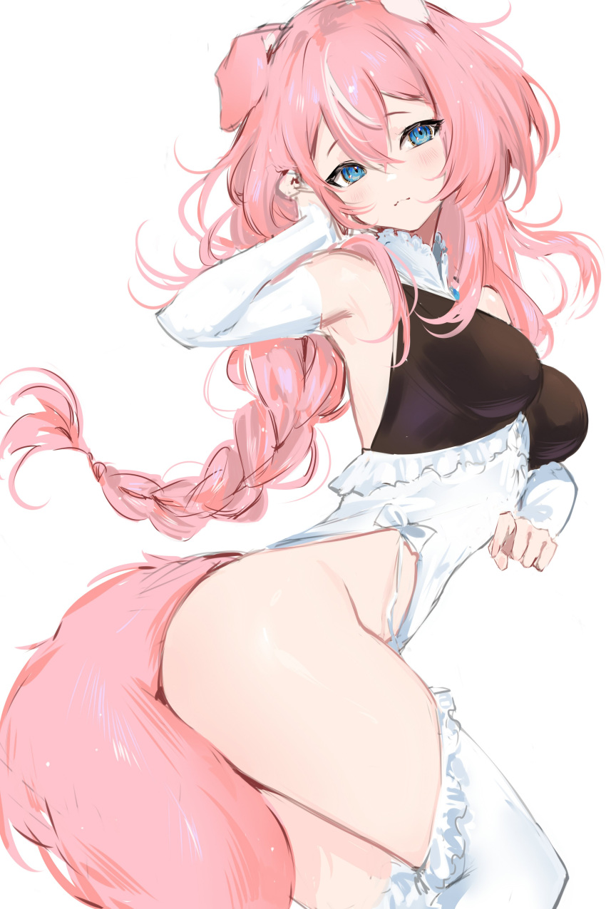 blue_eyes dog_ears dog_girl female pink_hair rkgk virtual_youtuber vyugen yuniiho_(character)