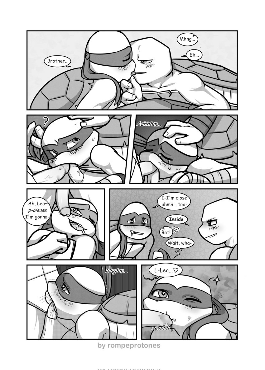 blowjob blowjob_face cum cum_in_mouth cum_on_face donatello donatello_(tmnt) foursome gay gay_domination gay_orgy gay_sex incest leo leonardo leonardo_(2012) leonardo_(tmnt) michelangelo michelangelo_(tmnt) mikey nsfw raph raphael rompeprotones teenage_mutant_ninja_turtles teenage_mutant_ninja_turtles_(2012) tmnt tmnt_2012 yaoi