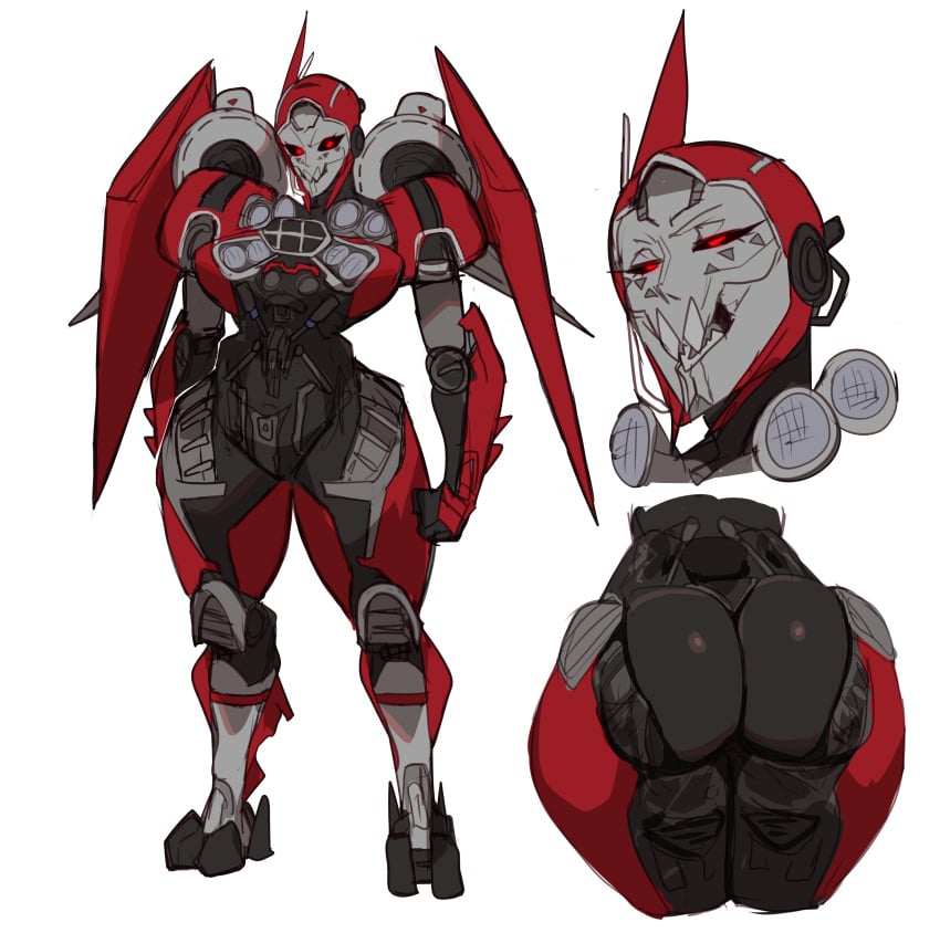 1girls ass athletic_female black_sclera bumblebee_movie decepticon female female_only lightsource mechanical red_eyes robot robot_girl shatter_(transformers) solo tagme thick_thighs transformers very_high_resolution white_background