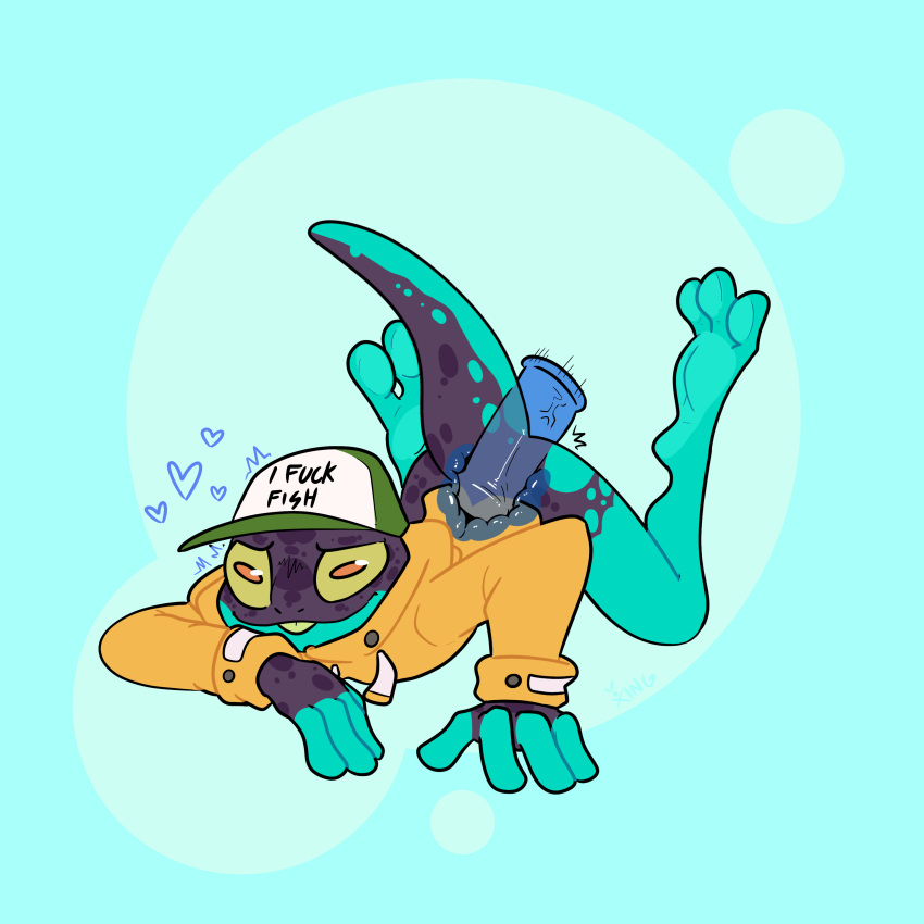 3_toes absurd_res all_fours amphibian anal anal_masturbation anal_sex anthro anthro_penetrated ass ass_up baseball_cap bedroom_eyes black_body black_skin blep blue_background bottomless bottomless_anthro bottomless_male clothed clothing dildo dildo_in_ass dildo_insertion dildo_penetration feet green_body green_skin half-closed_eyes hat headgear headwear heart hi_res hoodie horizontal_pupils looking_pleasured male male_penetrated masturbation narrowed_eyes newt object_in_ass penetration pupils raised_tail salamander seductive sex_toy sex_toy_in_ass sex_toy_insertion sex_toy_penetration simple_background solo tail toes tongue tongue_out topwear xing1 yellow_sclera