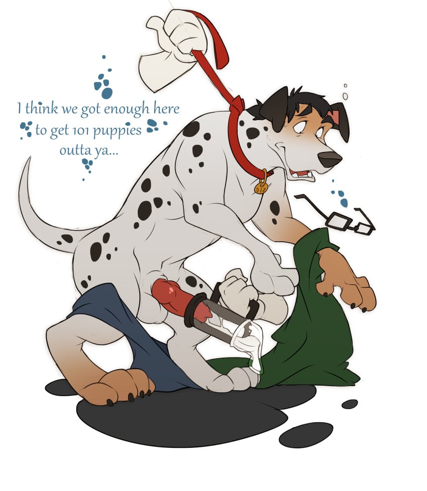 101_dalmatians absurd_res anthro bodily_fluids canid canine canis cum dalmatian disney domestic_dog feral genital_fluids hi_res human intelligence_loss kuma male mammal mid_transformation mind_break transformation what