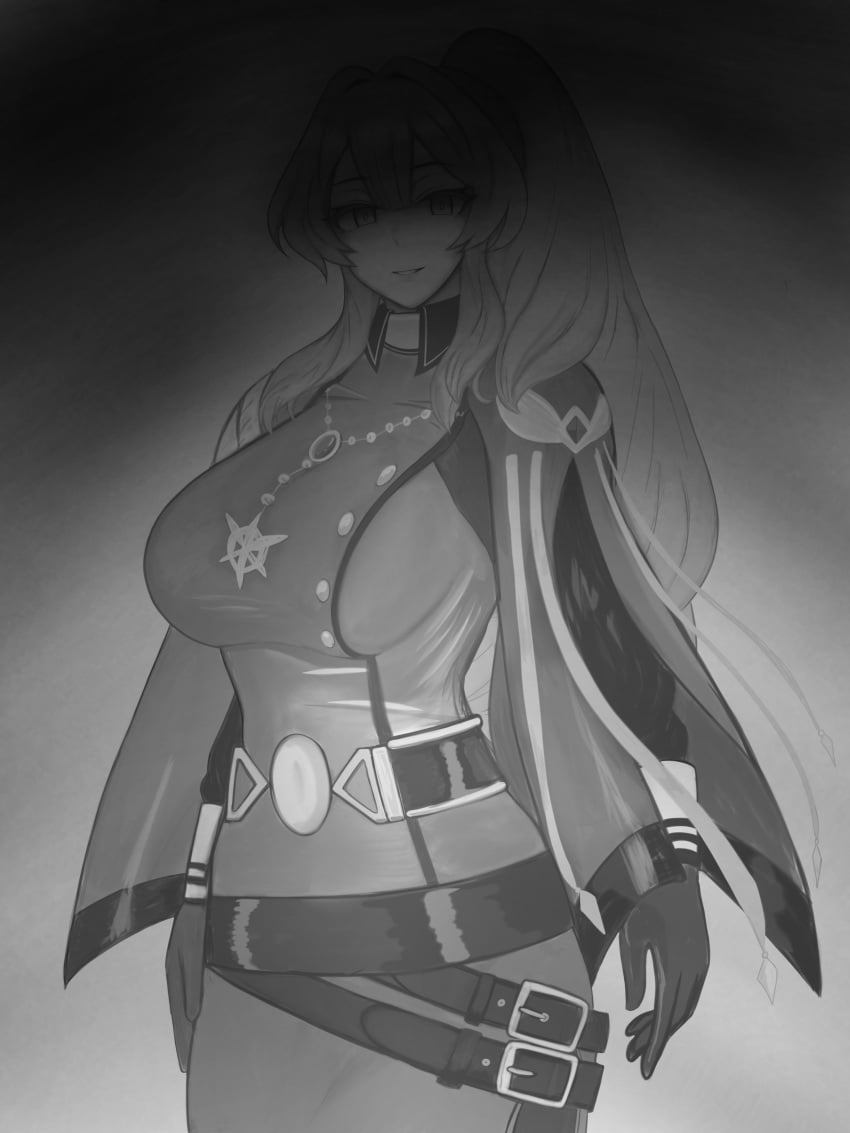 1girls black_and_white exosister_martha exosisters hypnosis long_hair military nun yu-gi-oh!