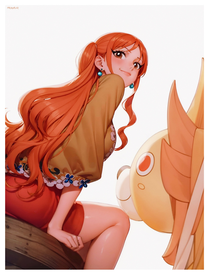 ai_generated clothed female female_only nami nami_(one_piece) one_piece post-timeskip prixmal sfw thousand_sunny