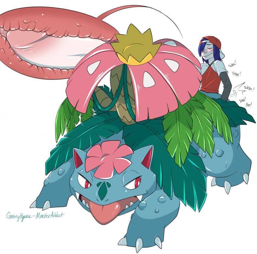 feral fushigibana greasyhyena human human_on_feral mega_evolution mega_fushigibana mega_venusaur penetration pokémon_(species) pokemon pokephilia scalie venusaur x-ray