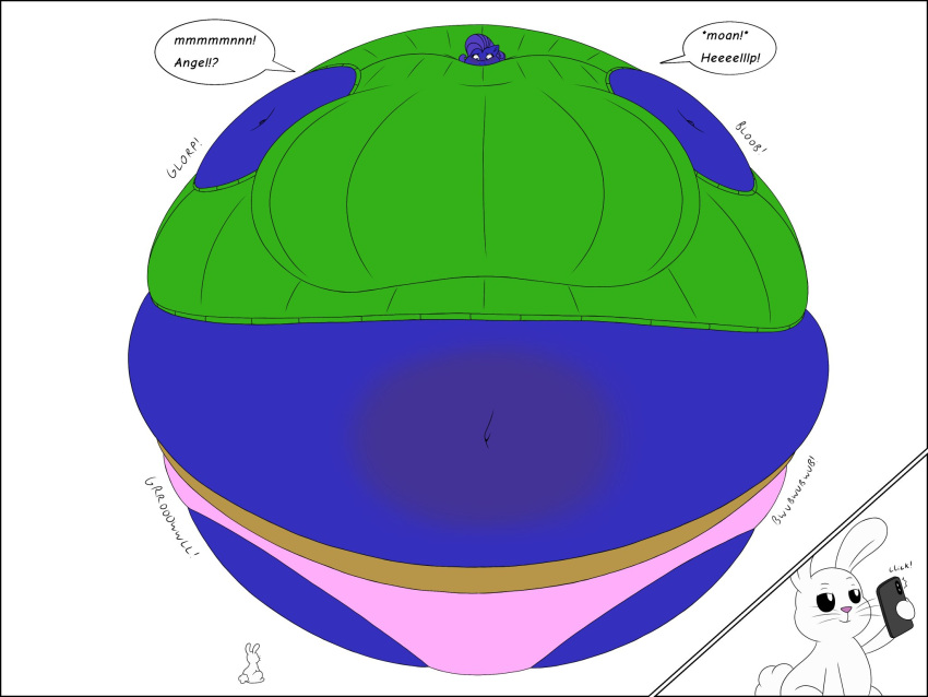 big_ass big_breasts blueberry_inflation breasts bubble_butt female fluttershy_(mlp) friendship_is_magic hair_on_head hasbro huge_ass lj_caffie my_little_pony spherical_inflation sunken_head sunken_limbs thick_thighs wide_hips