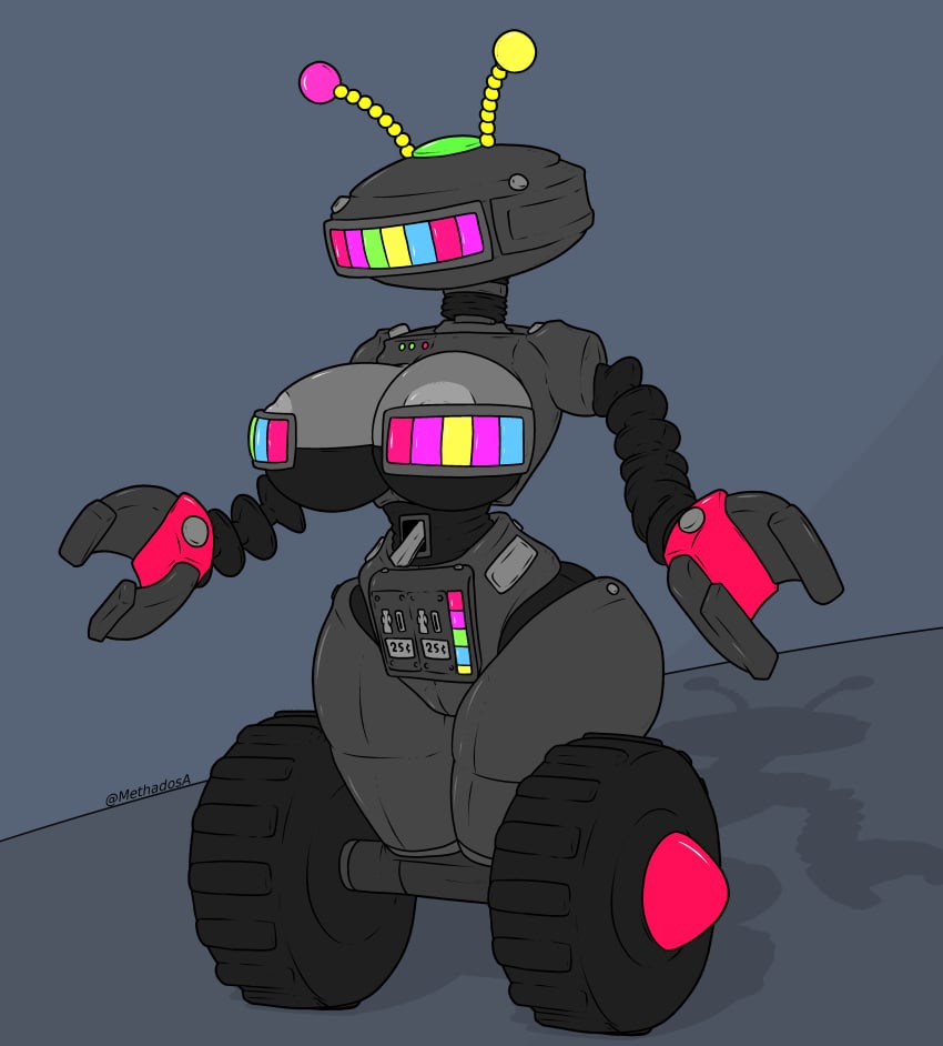 big_ass big_breasts big_butt candy_cadet coin_slot five_nights_at_freddy's freddy_fazbear's_pizzeria_simulator methados no_face robot robot_girl robot_hands robot_humanoid robot_joints thick thick_ass thick_legs thick_thighs wheel wheel_feet wheels wide_hips wide_thighs