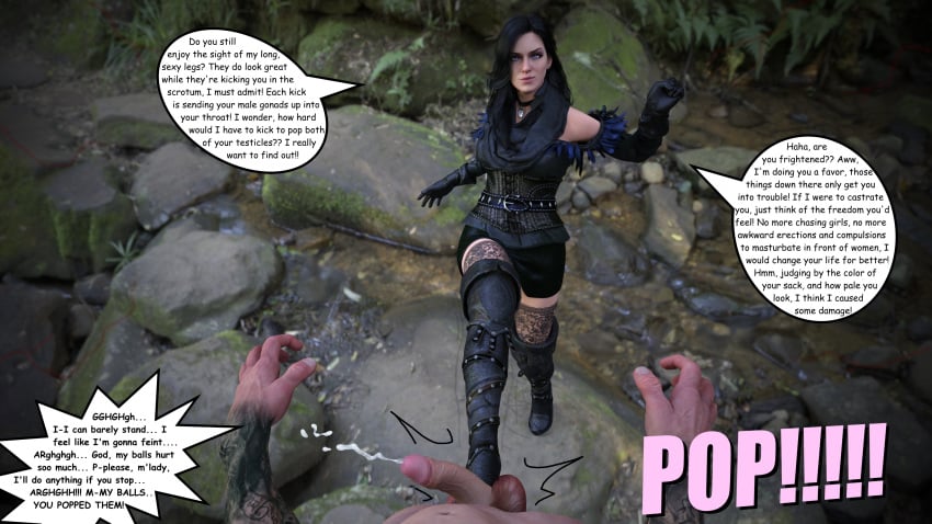 3d ballbusting castration dazbblover female fighting the_witcher_(series) yennefer