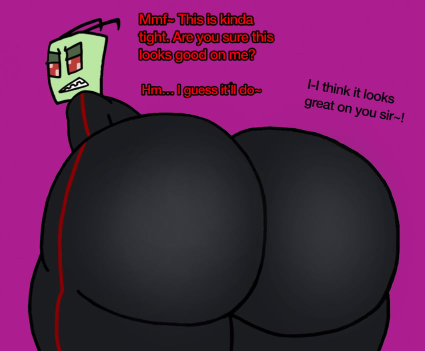 alien big_ass big_butt huge_ass huge_butt invader_zim irken male male_only new_clothes solo solo_male tallest_red tight_suit wik45