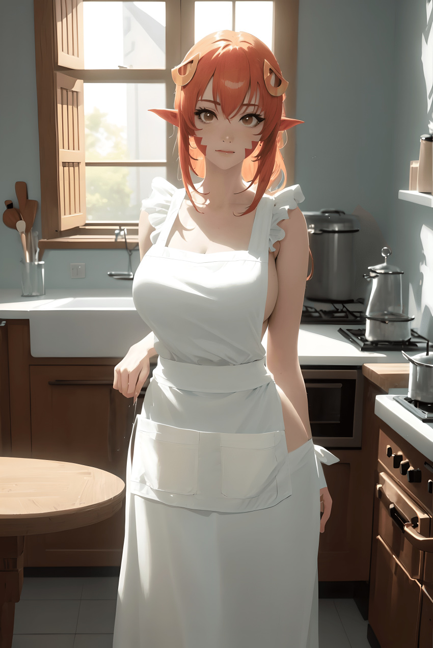 1girls ai_generated apode big_breasts breasts female female_focus female_only furr_app lamia long_hair looking_at_viewer miia miia_(monster_musume) monster_girl monster_musume monster_musume_no_iru_nichijou pointy_ears pose red_ears red_hair red_scales snake snake_girl solo solo_female solo_focus yellow_eyes