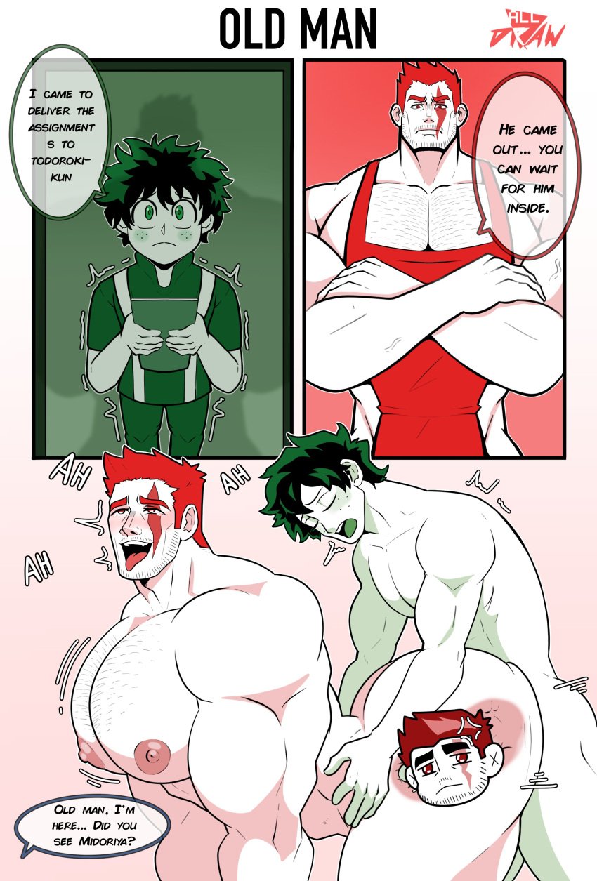 age_difference ahe_gao all_draw anal_penetration anal_sex apron apron_only ass ass_bigger_than_head ass_grab bara big_ass big_breasts big_butt big_tits blush boku_no_hero_academia bonding_with_dad bouncing_ass bouncing_pecs bubble_ass bubble_butt comic dad_and_son daddy daddy_and_twink daddy_kink daddy_penetrated dilf doggy_style endeavor_(my_hero_academia) enji_todoroki fat_ass fat_butt father_and_son friend's_dad gay gay_daddy gay_incest gay_sex green_background green_hair hip_grab huge_ass human human_only humans humans_only izuku_midoriya male male/male male_on_male male_only males males_only manboobs mantits mature_male moaning moaning_in_pleasure muscular_bottom my_hero_academia older_male older_man_and_younger_boy orgasm_face panels pleasure_face pleasured red_background red_hair scar scar_on_face shouto_todoroki size_difference small_dom_big_sub small_top_big_bottom smaller_male son's_friend son's_friend_fucking_dad son_penetrating_dad son_penetrating_father son_pleasuring_dad son_pleasuring_father son_satisfying_dad son_satisfying_father teenager thick_ass thick_thighs thighhighs thin_waist thrusting thrusting_into_ass tongue tongue_out twink_acts twink_and_daddy twink_penetrates twink_penetrating_daddy twink_pleasuring_daddy twink_satisfying_daddy waist_grab yaoi young_top_older_bottom younger_dom_older_sub younger_penetrating_older
