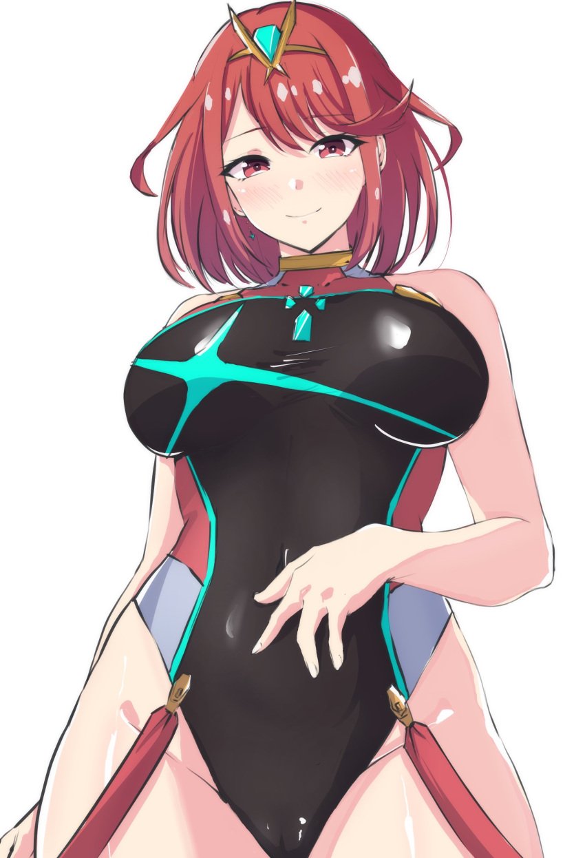 1girls alternate_costume core_crystal female female_only latte_daruta2 nintendo official_alternate_costume pyra solo swimsuit tagme xenoblade_(series) xenoblade_chronicles_2