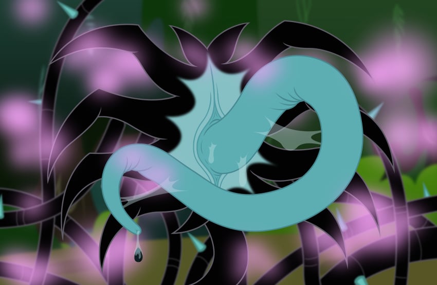 absurd_res alien_(franchise) badumsquish black_vine everfree_forest facehugger forest friendship_is_magic gas hasbro hi_res imminent_oral imminent_oviposition imminent_sex my_little_pony nature ovipositor pheromones plant plunder_seeds_(mlp) poison_vine seed slime thorn tree