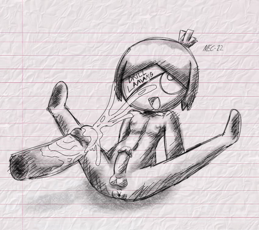 2boys ahe_gao babala-kun blindfold cum cum_outside cumshot eas_community legs_up light-skinned_male naked nec-12 nipples not_female open_legs open_mouth penis puffy_anus sketch sketch_page spread_legs traditional_media_(artwork) unseen_character unseen_male_face watermark
