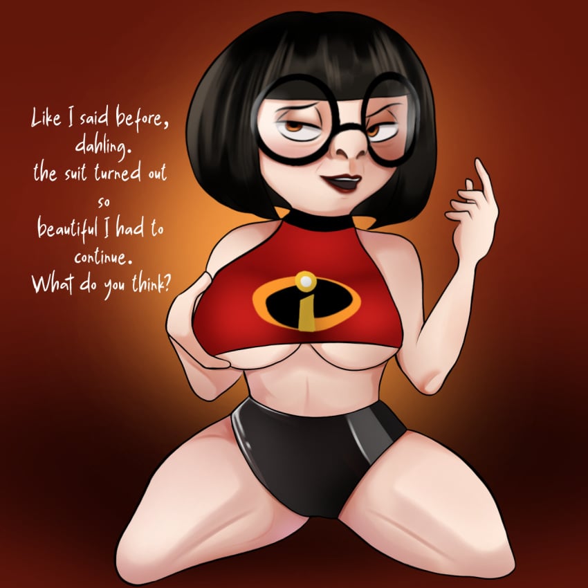 bikini black_panties disney edna_mode gilf pixar ravenatdark seductive shortstack the_incredibles