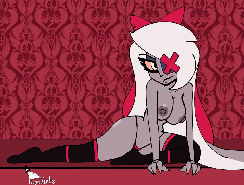 big_breasts demon demon_girl hazbin_hotel theplagueart vaggie_(hazbin_hotel)