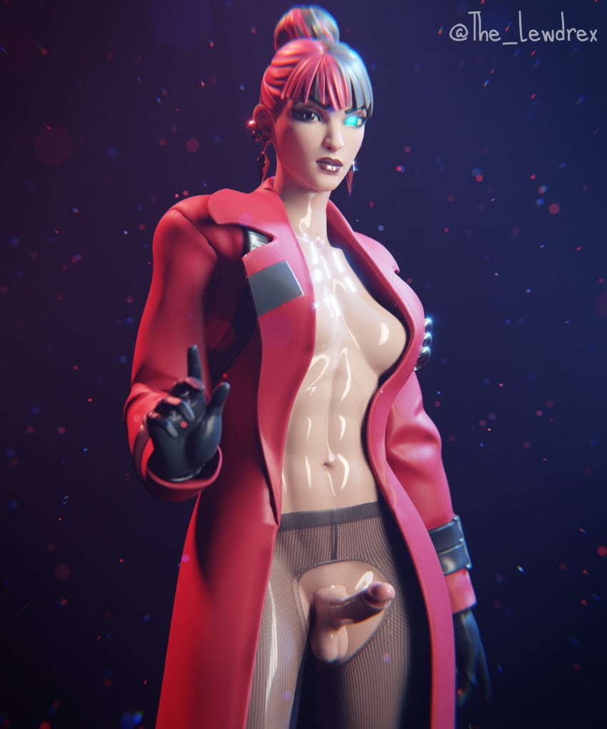 1futa 3d abs alternate_version_available athletic athletic_female balls blender breasts clothed clothing ear_piercing earrings epic_games erect_penis erection female female_focus female_only fishnet_legwear fishnet_pantyhose fishnets fortnite futa_only futanari glowing glowing_eyes highres jacket kor_(fortnite) lewdrex light-skinned_female light-skinned_futanari light_skin looking_at_viewer multicolored_hair no_bra no_panties oil oiled oiled_skin oily pantyhose penis piercing piercings pose posing presenting presenting_breasts presenting_penis ripped_clothes ripped_clothing ripped_pantyhose shiny shiny_skin simple_background small_breasts solo solo_focus standing two_tone_hair watermark