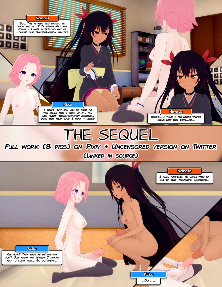 2futas 2girls 3d completely_naked completely_naked_female completely_naked_futanari completely_nude completely_nude_female completely_nude_futanari dialogue dialogue_box dickgirl dicks_touching futa_on_futa futa_only futa_urethral_insertion futanari grey_socks grey_thighhighs imminent_penetration imminent_urethral_insertion imminent_urethral_penetration koko_zurui_devillust_(the_devillust) master_nemesis naked naked_female naked_futanari nude nude_female nude_futanari original_character penises_touching pink_hair self_upload sitting small_breasts socks squatting teaser text text_box the_devillust thighhigh_socks thighhighs to_love-ru to_love-ru_darkness touching_penis touching_penises touching_tips urethral_insertion yuri