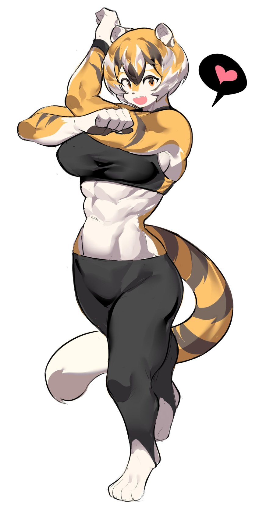 1girls 2023 abs absurd_res arknights big_breasts breasts female female_focus furry hips muscular muscular_female mx99926 solo solo_female solo_focus stretching thick_thighs tiger tiger_girl tiger_humanoid waai_fu_(arknights) wide_hips