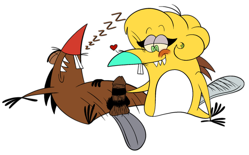 asleep beaver blush boyfriend-girlfriend daggett_beaver handjob handjob_while_sleeping kingofthejungle1993 linnea_beaver nickelodeon oc the_angry_beavers wholesome