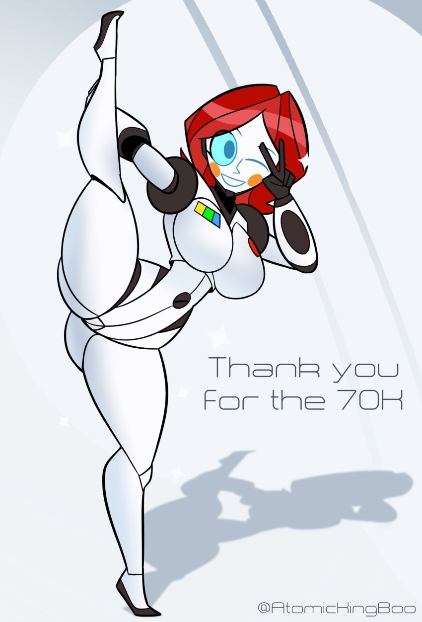 1girls 5_fingers 5n-g31 android android_girl angela_gears artist_name athletic athletic_female atomickingboo avery_gears big_breasts blue_eyes breasts busty cleavage curvaceous curves curvy curvy_figure digital_media_(artwork) droid eyebrows eyelashes eyes female female_focus female_only fit fit_female gynoid hair hips hourglass_figure huge_breasts humanoid large_breasts legs light-skinned_female light_skin lips machine machine_girl metal metal_body metallic metallic_body metallic_woman original original_character red_hair robot robot_girl short_hair the_space_angels thick thick_legs thick_thighs thighs top_heavy upper_body voluptuous waist white_body white_skin wide_hips