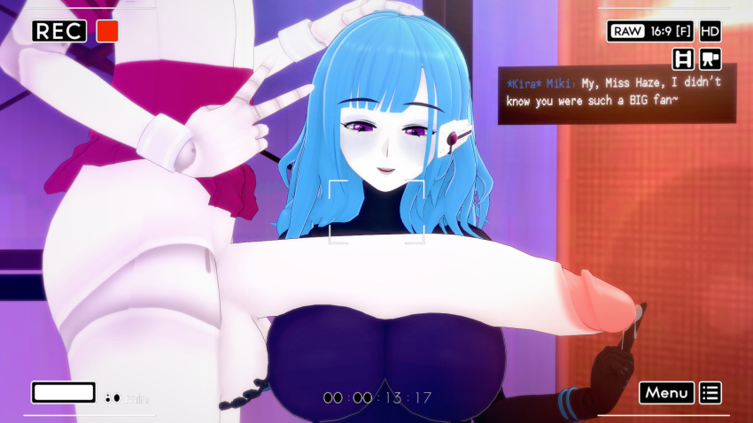 1futa 1girls 3d android backstage ball_fondling big_balls big_breasts big_penis big_testicles blue_hair blush bottomless breasts camera camera_view dialogue dirty_talk dorothy_haze faceless faceless_character faceless_futanari female finger_on_penis futanari hand_on_head huge_balls huge_cock huge_penis huge_testicles hyper_balls hyper_penis kira_miki koikatsu long_hair long_penis open_mouth pale-skinned_female pale-skinned_futanari pale_skin partially_clothed peace_sign penis penis_awe penis_bigger_than_head penis_on_breast recording size_talk skirt skirt_lift skirt_up spiritofrei standing testicles text uncensored v_sign va-11_hall-a