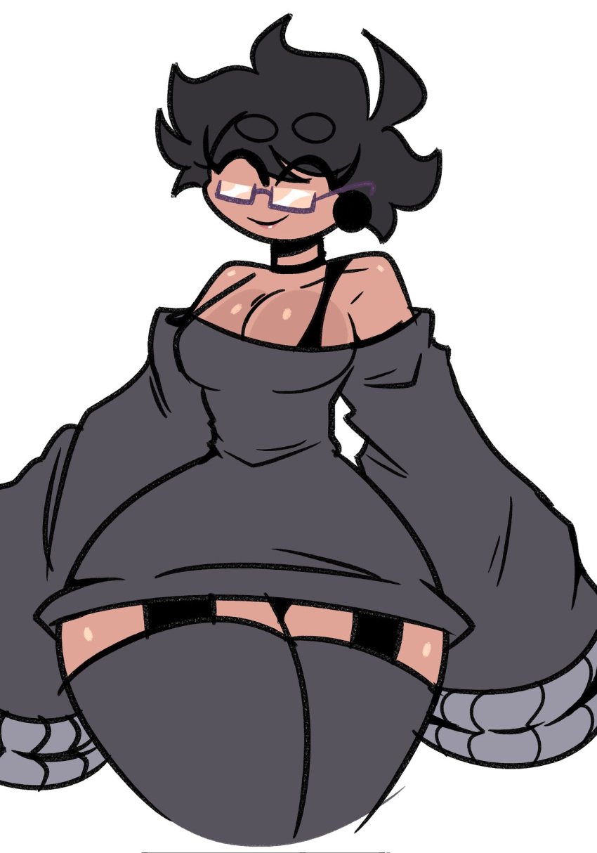 antdraws breasts buglatte bugspresso glasses lofiglade marblebit original_character pixelsoda small_breasts smolmarble thick thick_legs thick_thighs thighs