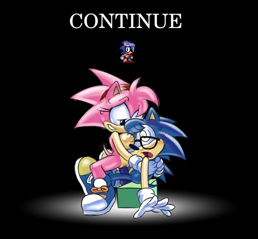 1girls 2boys @_@ amy_rose anthro anthro_on_anthro big_penis black_background block blue_footwear blue_sneakers classic_amy_rose classic_sonic classic_sonic_(universe) continue? cowgirl_position dizzy embarrassed eyelashes female female_on_top full_body game_over game_over_screen girl_on_top glasses glasses_askew gloves gloves_only headband hedgehog hotred is_(artist) male medium_breasts naked nicky_the_hedgehog no_humans nude nude_female nude_male penetration pixel_art puffy_areolae pussy servedasis simple_background sitting sneakers sneakers_only sonic_(series) sonic_the_hedgehog sonic_the_hedgehog_(manga) sonic_the_hedgehog_(series) spread_legs squatting squatting_on_penis stool straight support sweat sweatdrop tail uncensored unconscious unconscious_male unconscious_sex vaginal_penetration vaginal_sex white_gloves