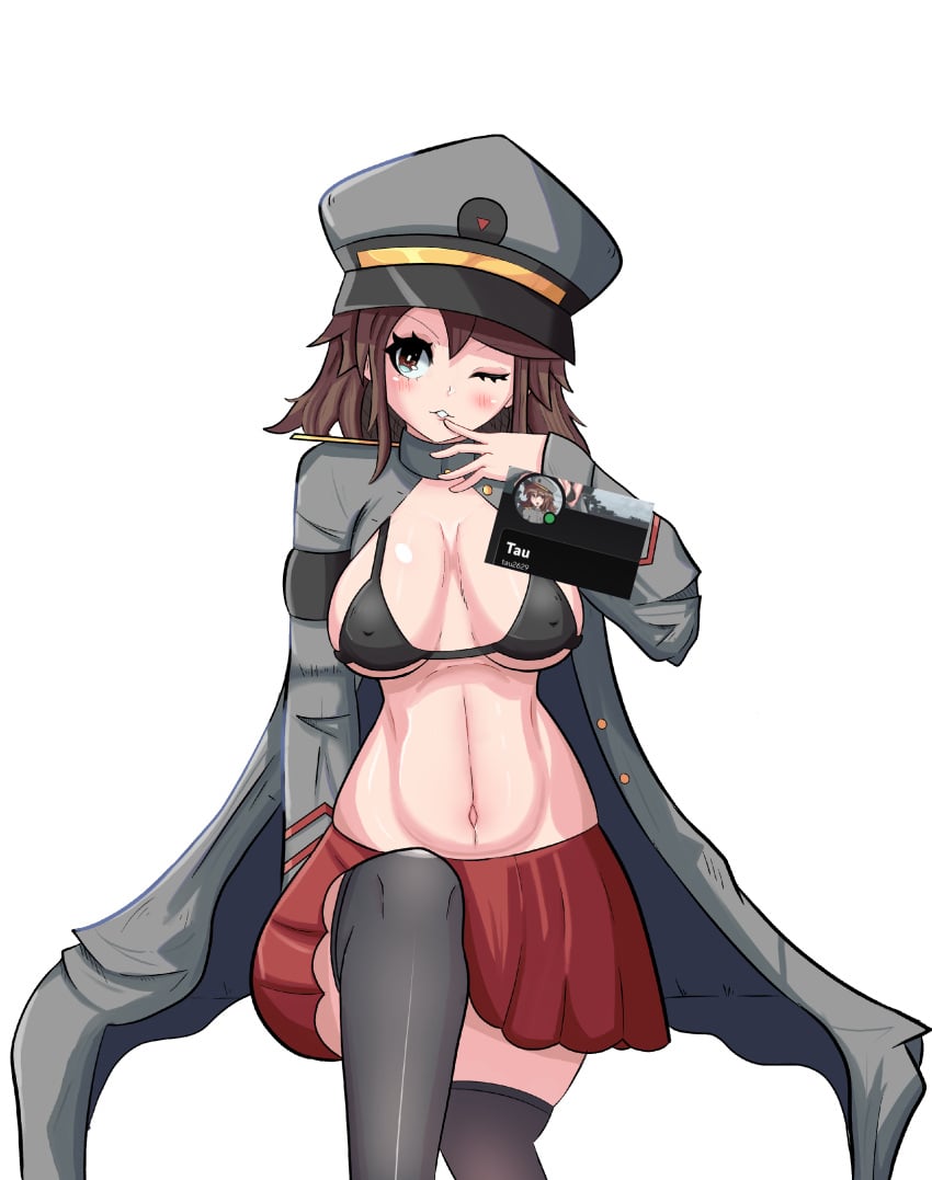 1girls antares brown_hair dead_ahead_(roblox) fosternatorr girl maya_tau military military_uniform roblox roblox_game ship source_request swimsuit tagme