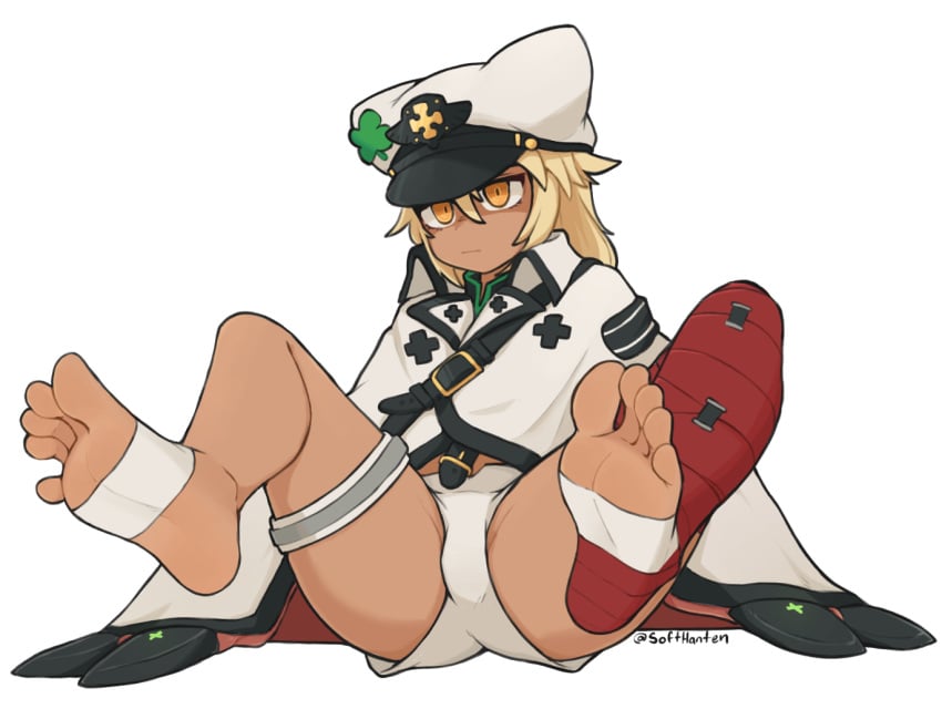 feet feet_up guilty_gear guilty_gear_strive ramlethal_valentine softhanten soles solo solo_female uninterested