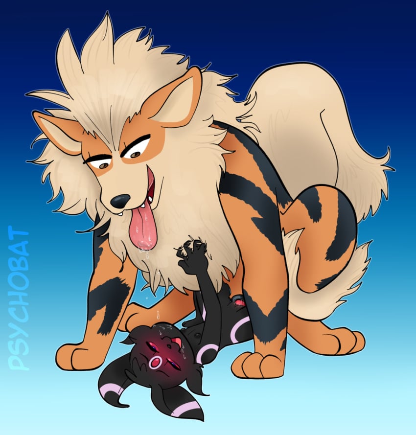 2023 all_fours anthro anthro_on_feral anthro_penetrated arcanine areola black_body black_fur blue_background bodily_fluids digital_media_(artwork) drooling duo eeveelution espeon female feral feral_penetrating feral_penetrating_anthro flat_chested forehead_gem fur gay generation_1_pokemon generation_2_pokemon genital_fluids genitals gradient_background half_lidded_eyes hi_res hybrid knot lalairiu looking_pleasured lying male male/female male/male male_penetrated mane_grab nintendo nipples nude on_back open_mouth orange_body orange_fur penetration penis pokemon pokemon_(species) psychobat pussy pussy_juice red_sclera saliva sex signature simple_background size_difference smaller_penetrated teenager tongue tongue_out umbreon vaginal_penetration young zoophilia