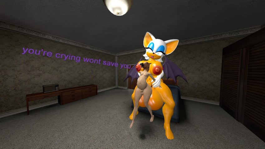 1boy 1futa 3d 3d_model abuse anal anthro bedroom bottom_heavy crying femboy futa_giantess futa_is_bigger futa_on_male futadom futanari giantess gigantic_penis horse horse_mask huge_ass hyper_balls hyper_penis impossible_fit male malesub mini_giantess mobian mobian_(species) mobian_bat nude nude_futanari nude_male questionable_consent rape rouge_the_bat sega self_upload sex sonic_(series) sonic_adventure_2 sonic_the_hedgehog_(series) sonkbyte stomach_bulge taunting text