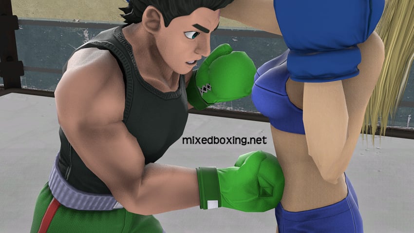 1boy 1girls 3d 3d_(artwork) alternate_angle bimbo black_hair black_tank_top blonde_hair blue_boxing_gloves blue_gloves blue_shorts blue_sports_bra boxing boxing_gloves boxing_ring boxing_shorts breasts casual_outfit_(metroid) company_connection crossover female fight gloves green_boxing_gloves green_gloves green_shorts gut_punch height_difference light-skinned_female light-skinned_male light_skin little_mac long_hair male metroid midriff mixed_boxing mixedboxingart muscles muscular muscular_male nintendo older_female older_female_younger_male ponytail punch punch_out punching samus_aran sfm shorts source_filmmaker sports_bra tank_top tied_hair training younger_male zero_suit zero_suit_samus