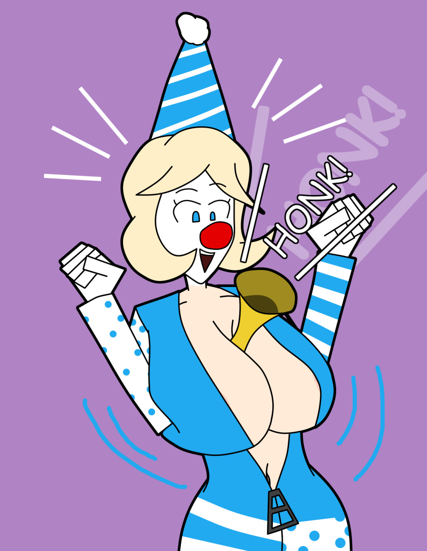 clown clown_girl crash2262 funny honk large_breasts original_character paizuri safe safe_for_work tagme