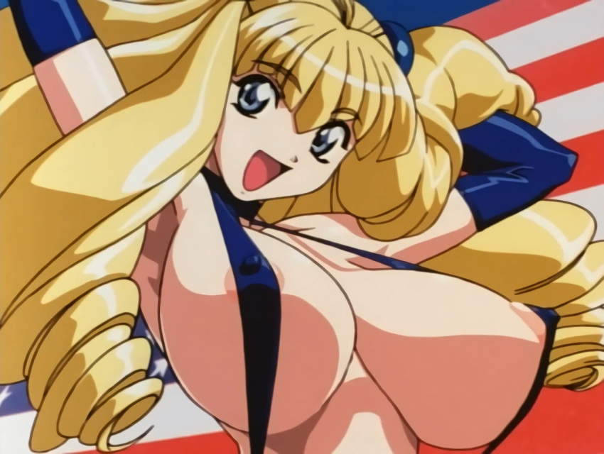 00s 1080p 1440x1080 1girls 2000s 2000s_and_2010s_style 2001 american_flag areolae big_breasts blonde_hair blonde_hair_female blue_eyes blue_eyes_female boobs breasts caucasian_female hd hi_res highres huge_breasts large_breasts light-skinned_female long_blonde_hair looking_at_viewer looking_back marine_a_go-go nipples one_piece_swimsuit open_mouth pink_pineapple screencap screenshot south_pole_one swimsuit