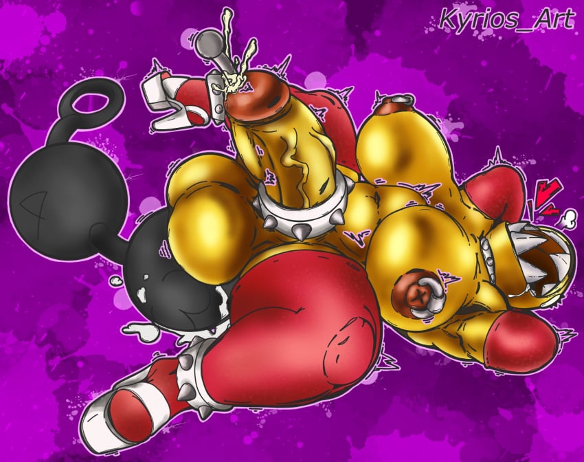 1futa anal anal_beads anthro balls belly_bulge big_ass big_balls big_breasts big_butt big_penis breasts chain_chomp elbow_gloves erection flat_colors full_body futa_only futa_urethral_insertion futanari futasub gloves gold_chain_chomp heart heels huge_ass huge_breasts huge_cock humanoid humanoid_penis hyper_insertion kyrios_art large_insertion lying mario_(series) masturbation naked nipple_piercing nipples nude on_back open_mouth orgasm original_character pale_skin penis piercing purple_background sex_toy simple_background solo solo_futa stockings testicles thighhighs urethra urethral urethral_insertion vein veiny_penis wyerframez yellow_body