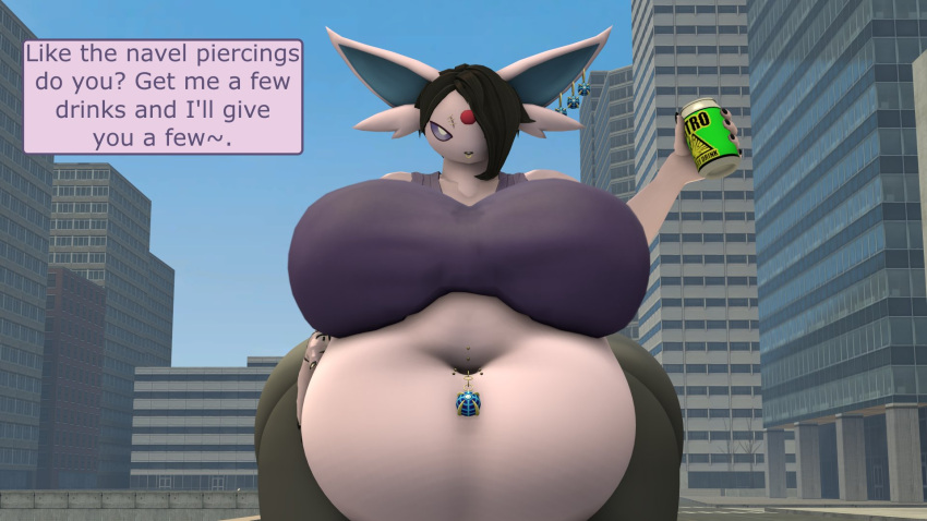 big_breasts breasts chubby eeveelution eifie_(pokemon) espeon huge_breasts kingofthekabuto pokémon_(species) pokemon