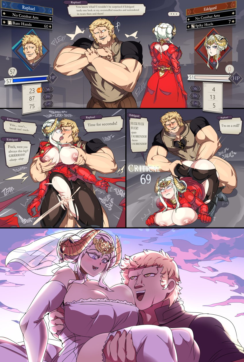 1boy 1girls alternate_costume alternate_version_available ass ass_in_dress ass_up balcony bent_over breasts bride captain_kirb carrying carrying_partner comic commission commissioner_upload covered_nipples cum cum_in_pussy cum_inside defeated dialogue doggy_style dress edelgard_von_hresvelg english_text female femsub fire_emblem fire_emblem:_three_houses fisting fisting_partner french_kiss gameplay_mechanics good_end happy_ending hi_res horns huge_ass huge_breasts husband husband_and_wife instant_loss instant_loss_2koma male maledom nintendo pantyhose post-timeskip princess_carry purple_eyes questionable_consent rape raphael_kirsten royalty sex short_hair stats stomach_bulge straight text tongue tongue_kiss torn_clothes torn_dress torn_pantyhose vaginal_penetration wedding_dress white_hair wife wife_and_husband