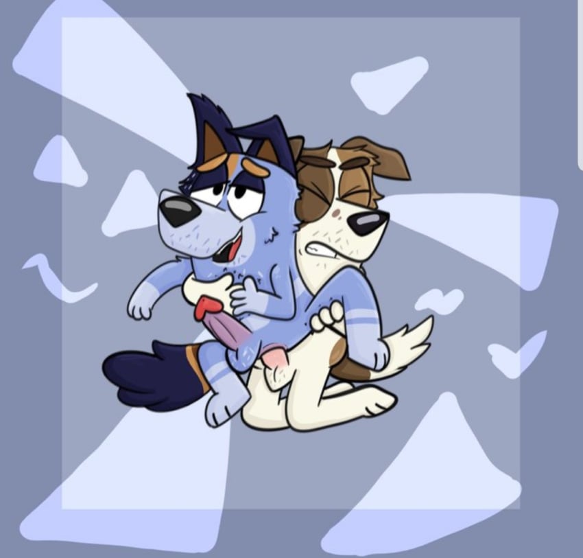 bluey_(series) bluey_(show) dogs furry gay knot male/male stripe_(bluey) stripe_heeler