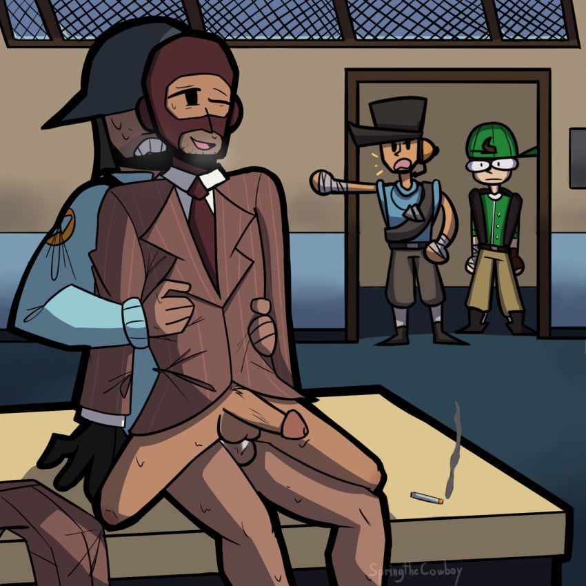 4boys crossover duo_focus flanker_(rolve) gay_sex riding riding_penis roblox roblox_game scout_(team_fortress_2) self_upload semi_public soldier_(team_fortress_2) springcowboy spy_(team_fortress_2) suit tagme team_fortress_2 typical_colors_2 walked_in_on