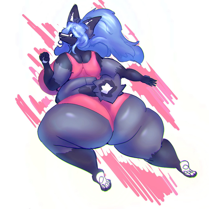 big_ass big_breasts breasts bubble_butt female furry girl_power girly huge_ass queen stafywaffy thick_thighs wide_hips