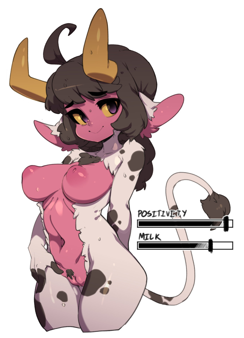 attribute_slider completely_nude cow_girl cow_horns nipples original original_character pussy slider slugbox