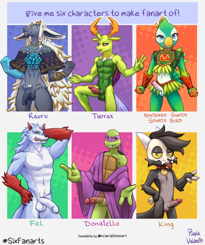 absurd_res aged_up anthro arthropod asian_clothing avian balls bird_body_(nintendo_switch_sports) campfire_cooking_in_another_world_with_my_absurd_skill canid canine canis changeling clothed clothing crossover demon disney donatello_(tmnt) east_asian_clothing erection fel_(fenrir) flaccid friendship_is_magic genitals group hasbro hi_res japanese_clothing king_clawthorne male male_only mammal meme my_little_pony nintendo nintendo_switch_sports partially_clothed penis purplevelbeth rauru_(tears_of_the_kingdom) reptile scalie six_fanarts_challenge tears_of_the_kingdom teenage_mutant_ninja_turtles teenage_mutant_ninja_turtles_(2012) the_legend_of_zelda the_owl_house thorax_(mlp) turtle wolf yukata zonai