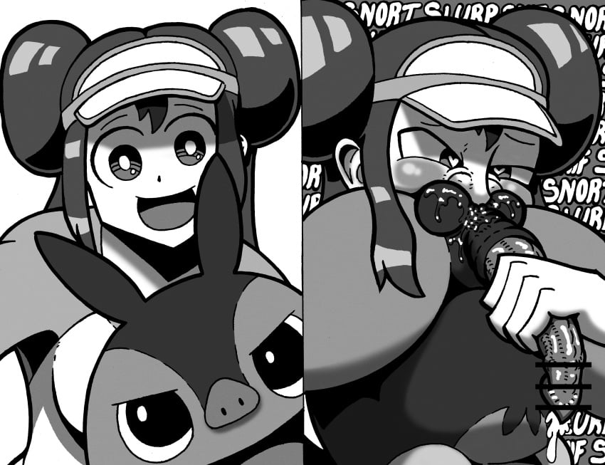 1girls 1pokemon anilingus animal_genitalia animal_penis ballsack bar_censor beast_rimming before_and_after ejaculation female female_human/male_feral feral hand_on_penis handjob heart-shaped_pupils interspecies masturbating monochrome oral penis pig_penis pignite pokemon pokemon_(species) pokemon_bw2 pokephilia rimjob rimming rosa_(pokemon) saliva semen slobpa smiling sniffing sniffing_ass testicles zoophilia