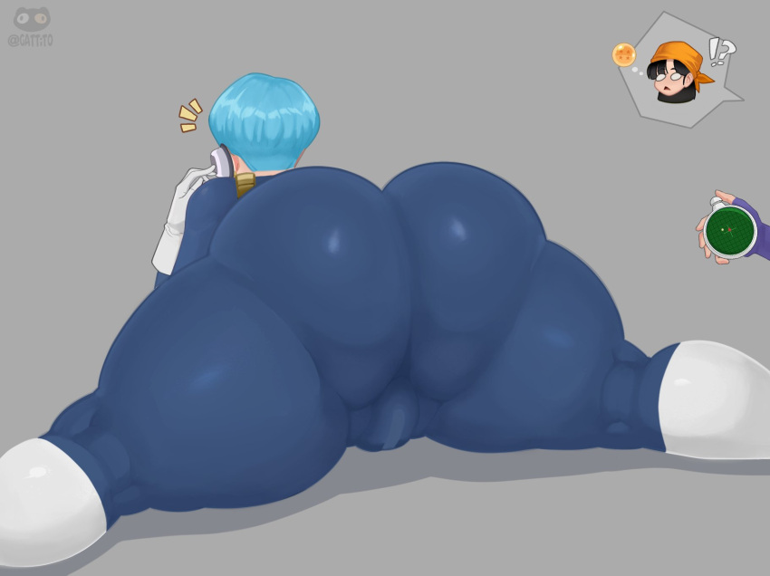 2girls ass big_ass big_butt bubble_ass bubble_butt bulma bulma_(dragon_ball) bulma_briefs dragon_ball dragon_ball_z fat_ass fat_butt gattito huge_ass huge_butt multiple_girls pan_(dragon_ball)