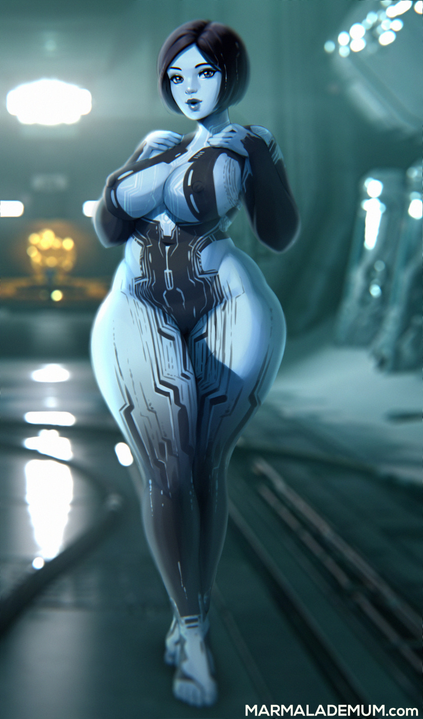 1girls 2d absurd_res artificial_intelligence big_breasts blue_skin breasts chubby cleavage cortana cortana_v2 curvy feet female female_focus female_only full_body halo_(series) halo_4 hi_res hourglass_figure huge_breasts large_breasts looking_at_viewer marmalademum short_hair solo text thick_thighs toes voluptuous wide_hips