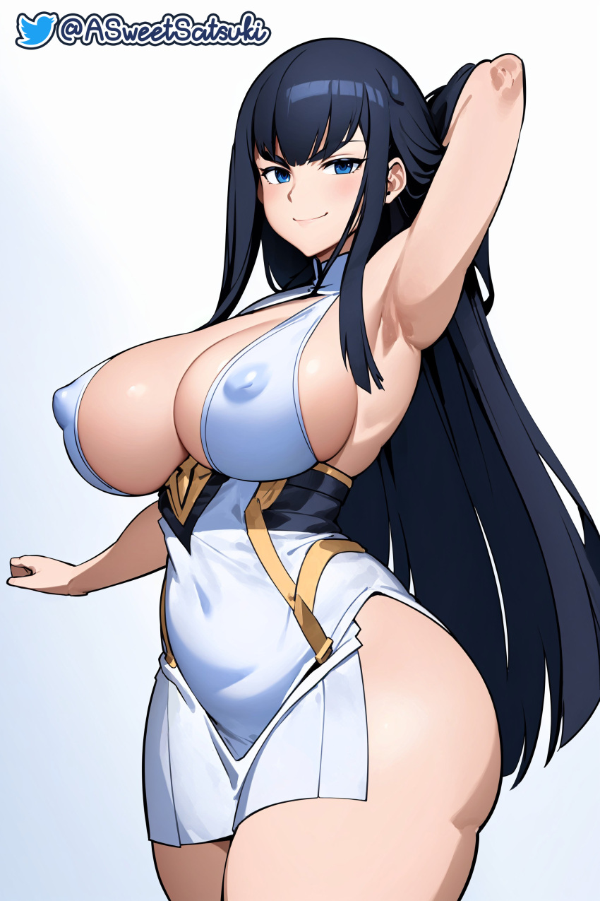 ai_generated big_ass big_belly big_breasts capi_mapache kill_la_kill kiryuuin_satsuki thick_thighs